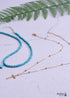 Boho Necklace, Seed Bead Choker, 2 Layers Double Cross